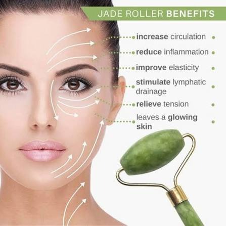 Jade Roller - Natural Face Massager & Skin Care Tool