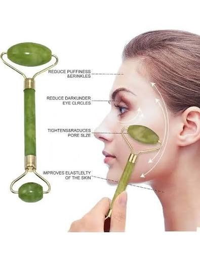 Jade Roller - Natural Face Massager & Skin Care Tool
